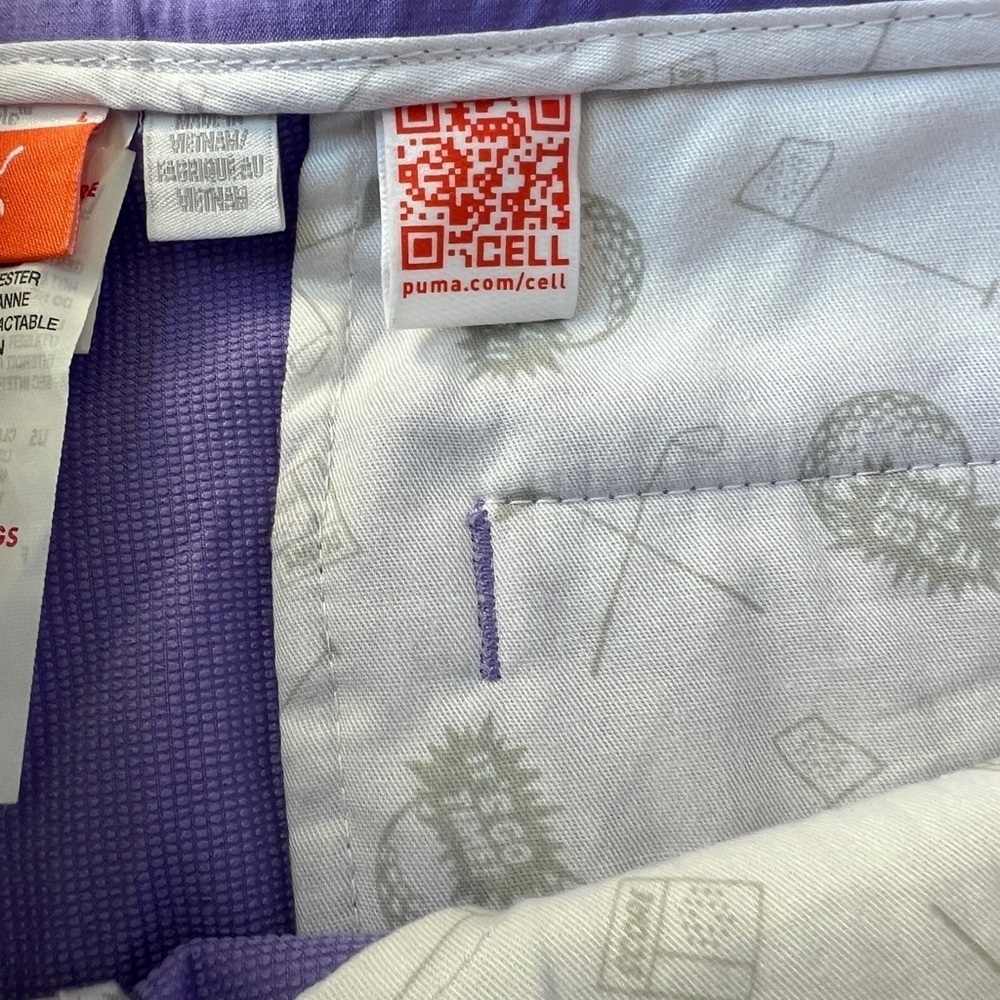 PUMA Purple Women’s Bermuda Golf Shorts Size 4 - Picture 5 of 8